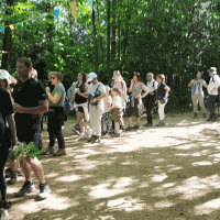 la queue pour le casse-croûte